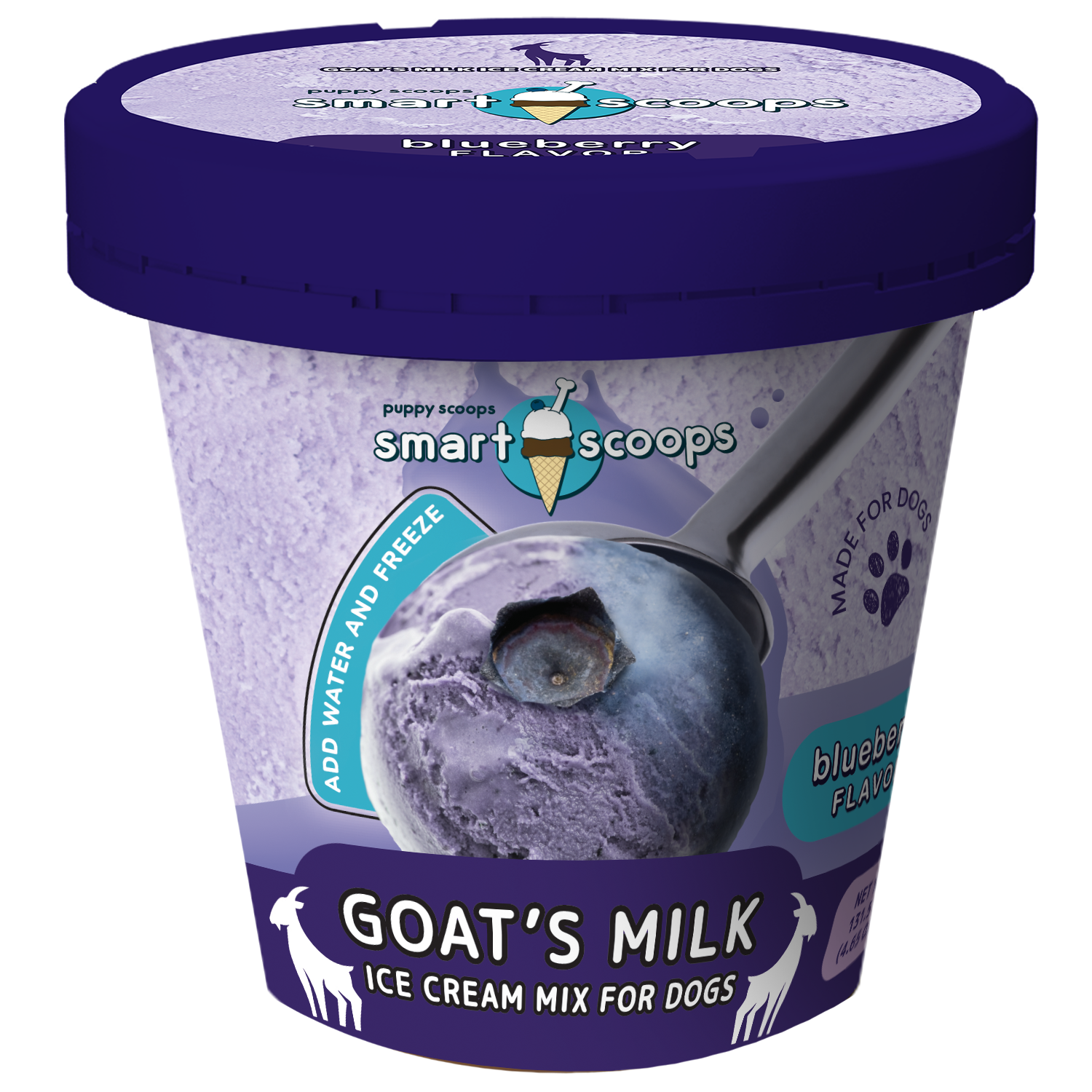 Smart Scoops Goat's Milk Ice Cream Mix For Dogs - Blueberry