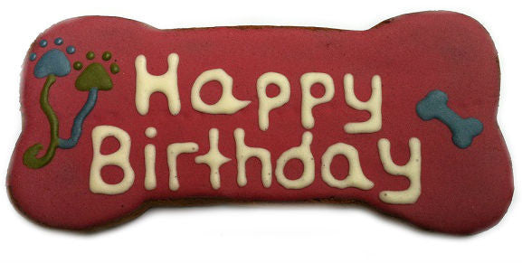 6 inch Birthday Dog Bone Treat (Qty 6)